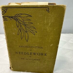 Antique Needlework Encyclopedia English Embroidery Pattern Guide Circa 1900 Book